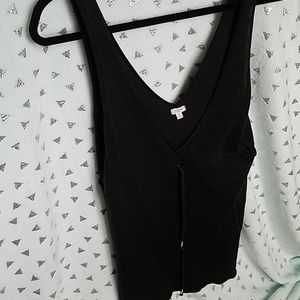 Black J. Crew V-Neck Tank